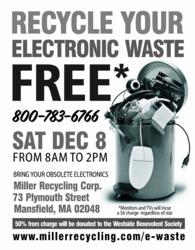 Second E-Waste Recycling Event December 8, 2012